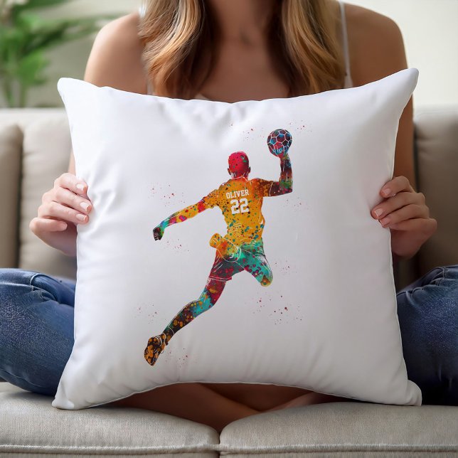 Almofada Jogador de Handebol Colorido (Criador carregado)