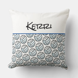 Almofada Jogador de padrões de vôlei dá gol na rede desport