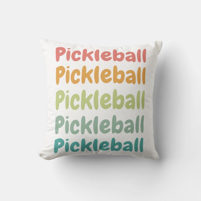 Almofada Jogador de Pickleball Retro Pickleball (Frente)
