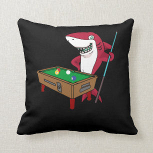 Almofada Jogador de Piscina Billiard Engraçado de Tubarão