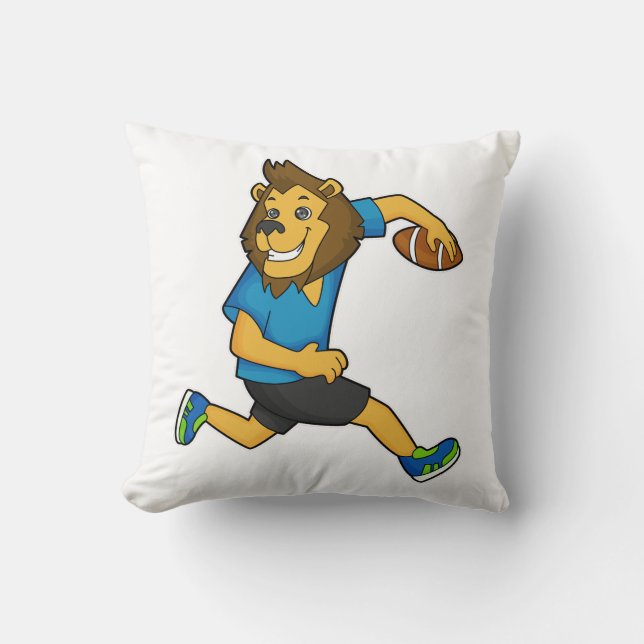 Almofada Jogador de Rugby Futebol Leão (Frente)