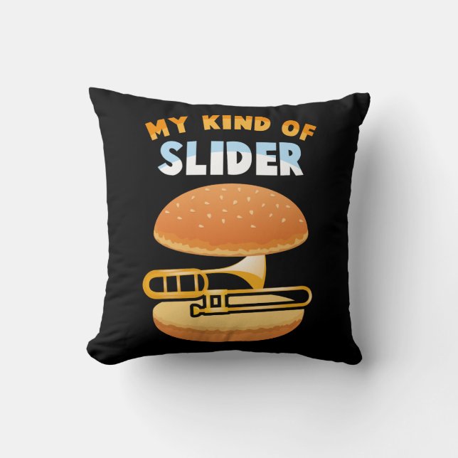 Almofada Jogador de Trombone Engraçado Trombonista Musicist (Frente)