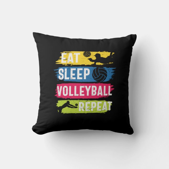 Almofada Jogador de Volei | Comer Dormir Volei Repetir (Frente)