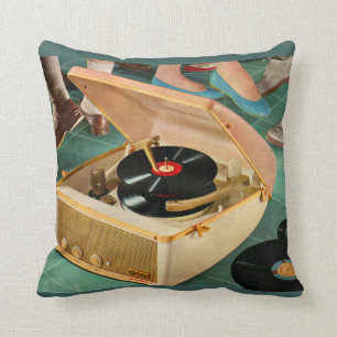 Almofada jogador gravado portátil dos anos 50 com registro