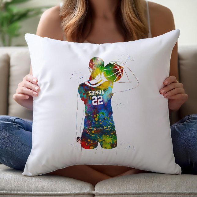 Almofada Jogadora de Basquete Feminina (Criador carregado)
