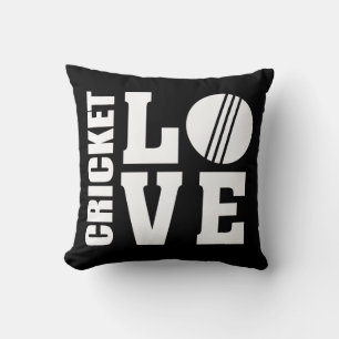 Almofada Jogadores De Críquete, Críquete De Amor, Negro