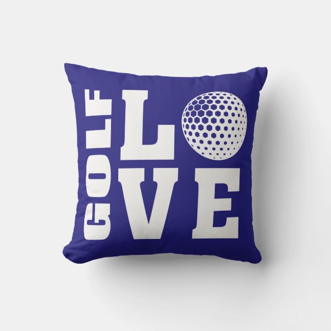Almofada Jogadores de Golfe - Azul de Amor (Frente)