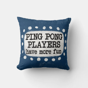 Almofada Jogadores Ping Pong Têm Mais Travesseiro decorativ