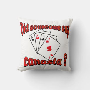 Almofada Jogar cartas Canasta