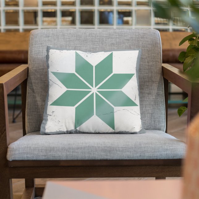 Almofada Jogo de Conselho com Floco de Neve Azul Teal - Jog (Criador carregado)