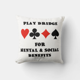 Almofada Jogue Bridge Para Benefícios Sociais Mentais Naipe