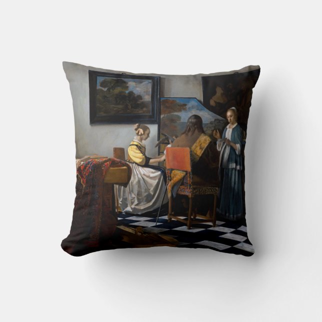 Almofada Johannes Vermeer - O concerto (Frente)