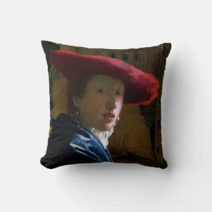 Almofada Johannes Vermeer - Rapariga com Chapéu Vermelho