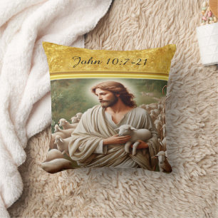 Almofada John 10:7 Cena de Shepherd Pacífica