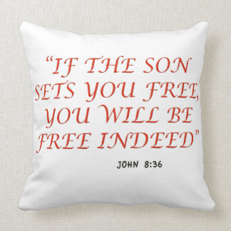 Almofada John 8 escritura do verso de 36 bíblias da fé