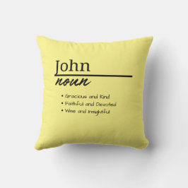Almofada John, Definição de Nome Personalizado de Menino