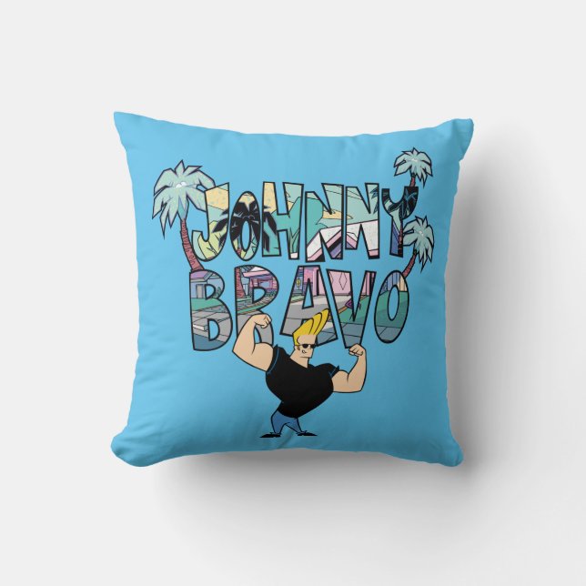 Almofada Johnny Bravo Palm Tree Name (Frente)