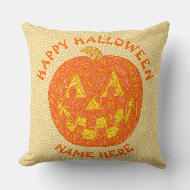 Almofada Jolly Jack O Lanterna Halloween Pumpkin (Frente)