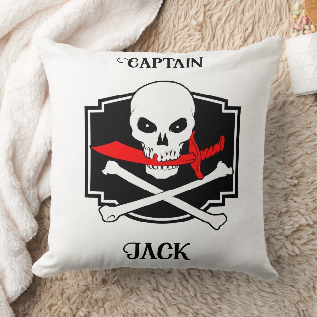Almofada Jolly Roger Personalizado (Cutelo)  (Cobertor)