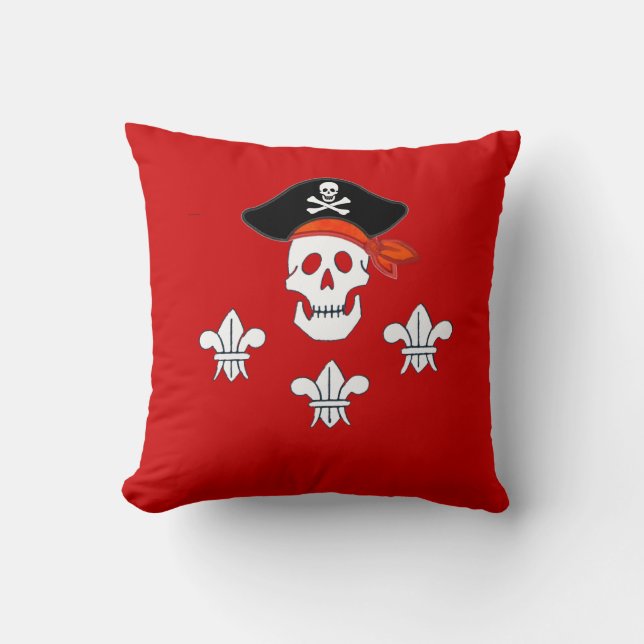 ALMOFADA JOLLY ROGER SKULL, PIRATE HAT E TRÊS MENTIRAS (Frente)