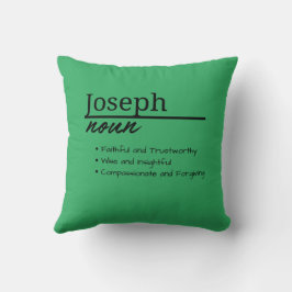 Almofada Joseph, Menino Definição de Nome Personalizado