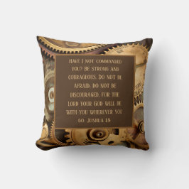 Almofada Joshua 1:9 Throw Pillow Encouraging Bible Verse 