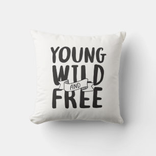 Almofada Jovem Wild and Free Pop Sayings Design