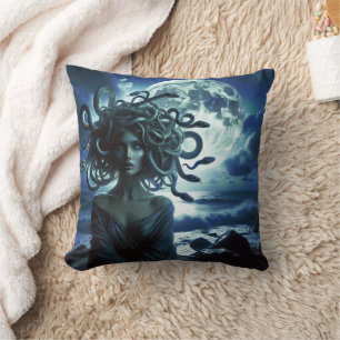 Almofada Jovens Bonito Medusa pela Lua e Oceano