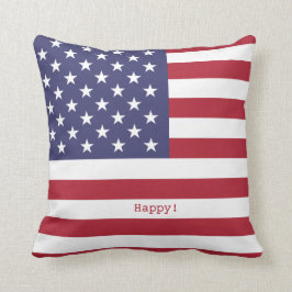 Almofada Joy!Amor! Paz! American USA Flag e Fireworks