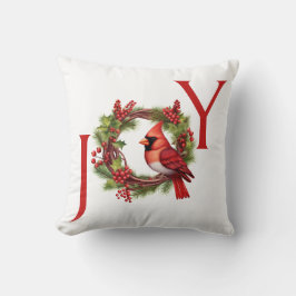 Almofada Joy | Corrente de aquarela com cardeal vermelho