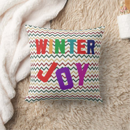 Almofada Joy de inverno - Letras Coloridas Cozinhas