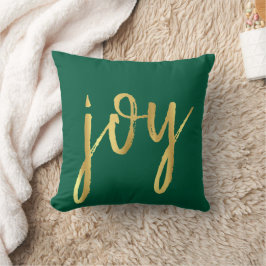 Almofada Joy Feriado | Script de Marcador Dourado Clássico 