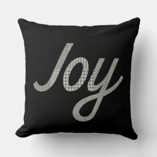 Almofada Joy Houndstooth Padrão Em Preto