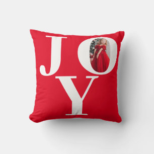 Almofada Joy Red White Christmas Photo