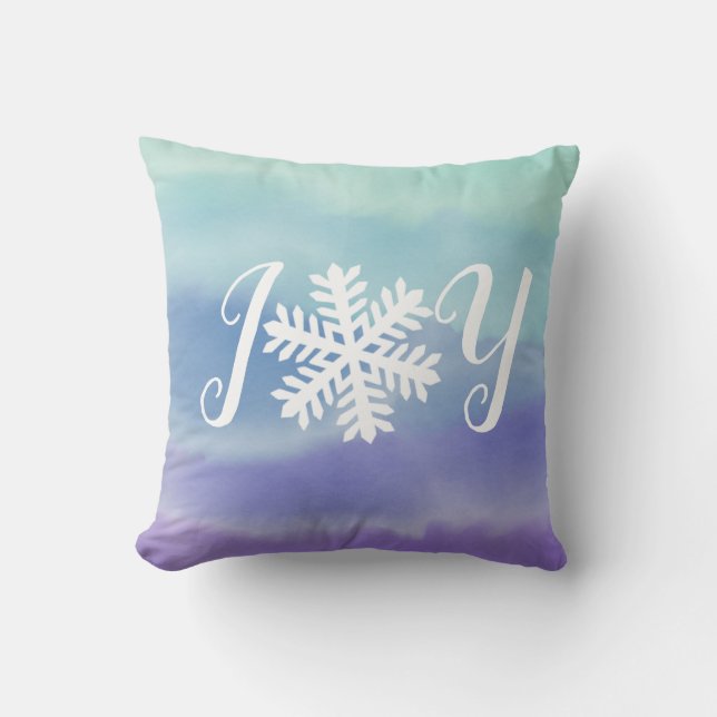 Almofada Joy Snowflake Travesseiro decorativo (Frente)