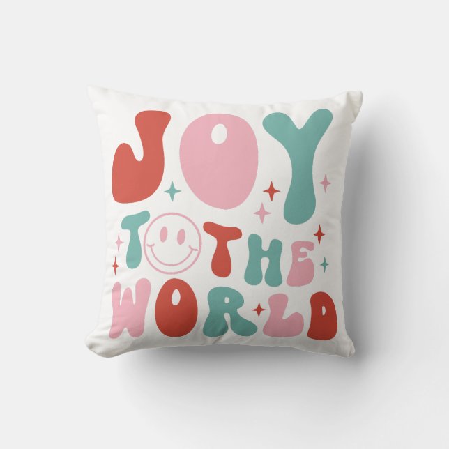 Almofada Joy To The World Retro Christmas (Frente)