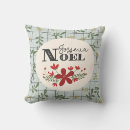 Almofada Joyeux Noel Leafy Pattern e Floral Christmas
