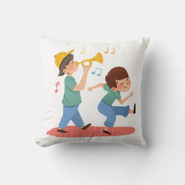 Almofada Joyful Colorful Watercolor Music Play Design