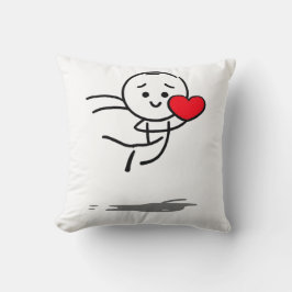 Almofada Joyful Love Stickman Heart Leap Graphic Tee