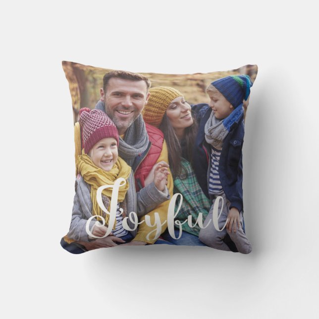 Almofada Joyful Photo Throw Cushion (Frente)