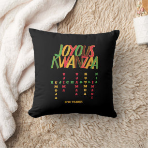 Almofada Joyous KWANZAA Princípios Cruzados