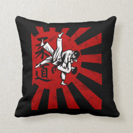 Almofada Judo Martial Arts com Ascensão japonesa antiga Sun