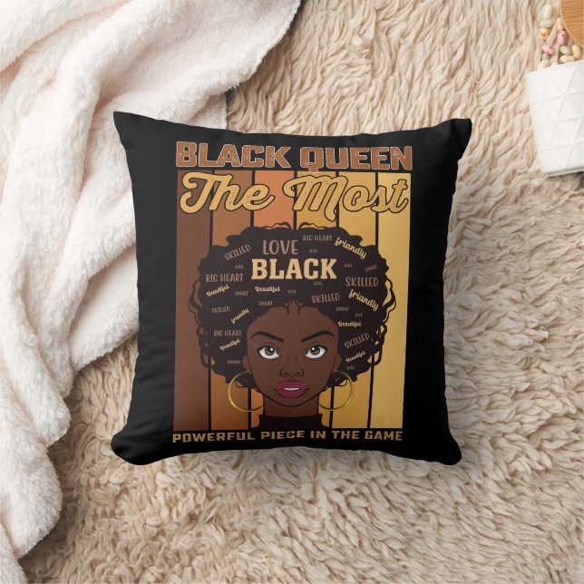 Almofada Juneteenth Melanina Menina Negra A Mais Poderosa (Cobertor)