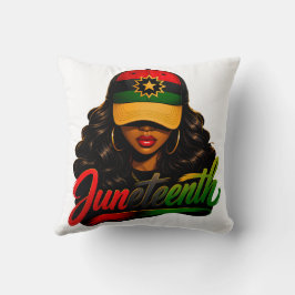 Almofada Juneteenth Mulheres Afro Negras Melanina Liberdade
