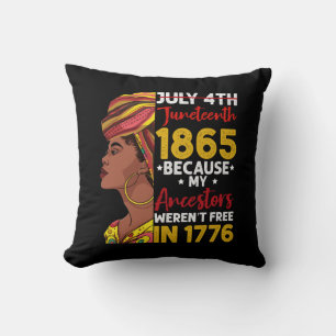 Almofada Juneteenth Porque Meus Ancestrais Não Eram Livres