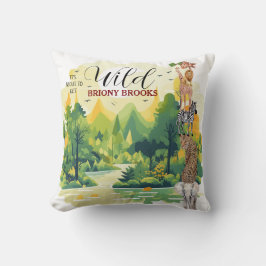 Almofada Jungle Safari "It's About To Get Wild" Baby Shower