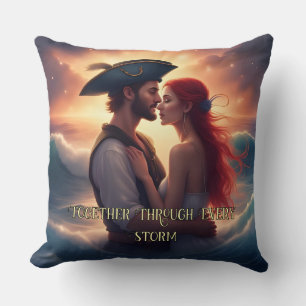 Almofada Juntos Através De Cada Tempestade Pirata Romântica
