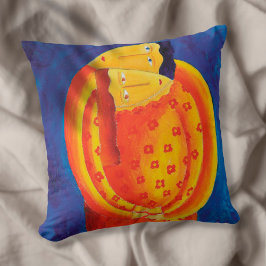 Almofada Juntos com pintura acrílica de arte contemporânea