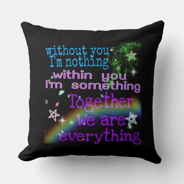 Almofada juntos somos tudo (Frente)