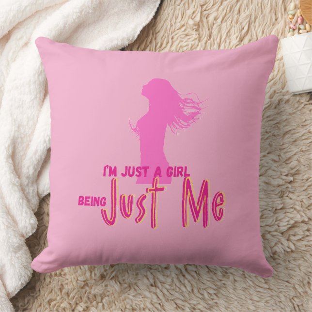 Almofada just a girl, cute pillow, aesthetic pillow (Cobertor)